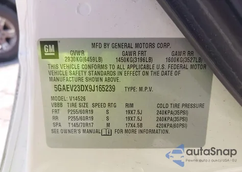 2009 Buick Enclave Cxl z USA, uszkodzony, nr VIN 5GAEV23DX9J165239